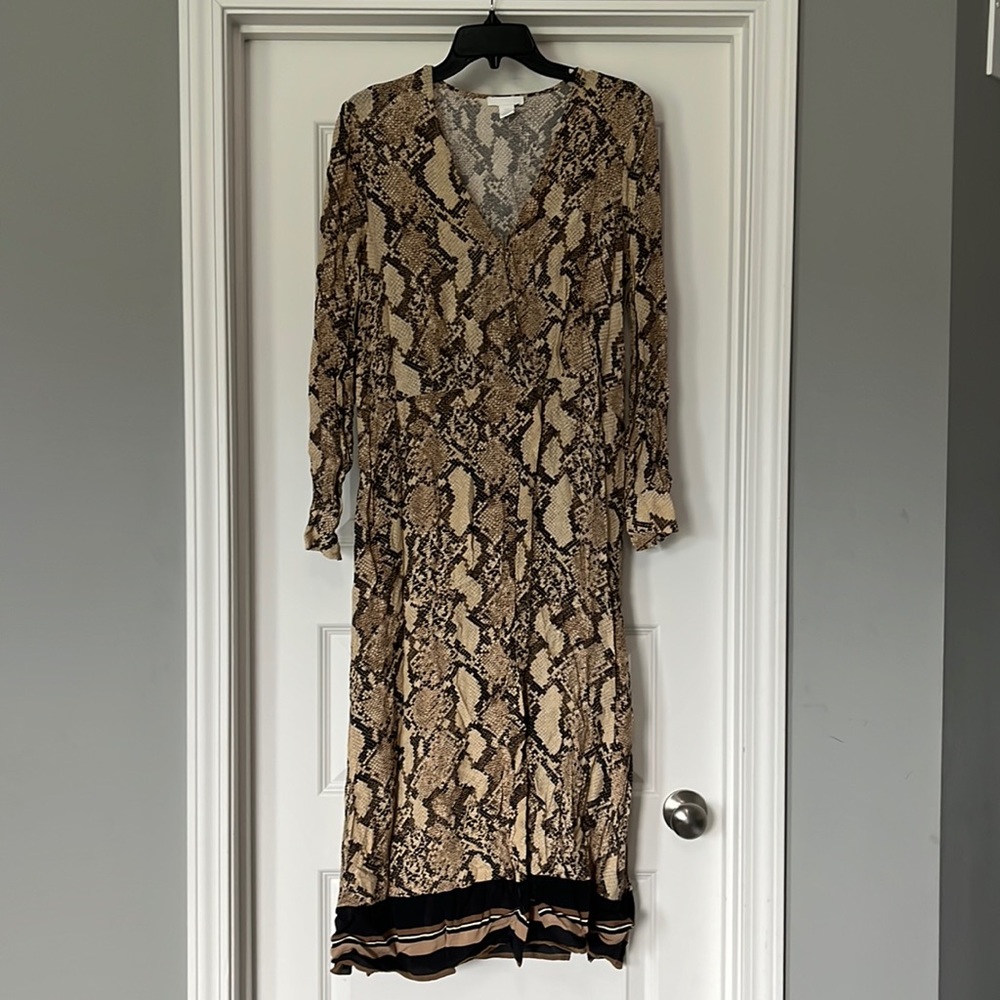 H&M Snakeskin print maxi dress Sz 8